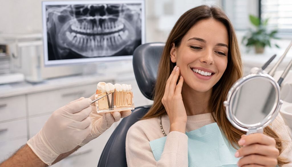 Implanty zębowe krok po kroku, od tomografii do korony